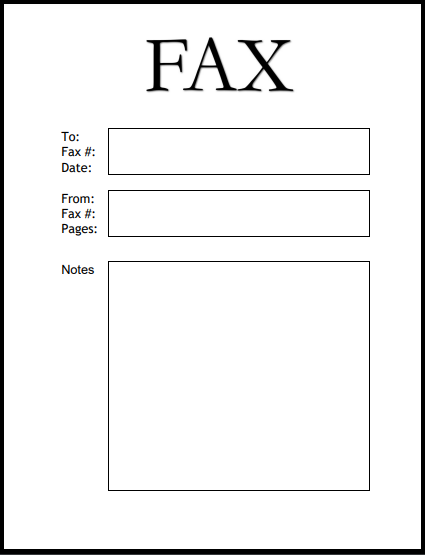 Simple fax cover letter