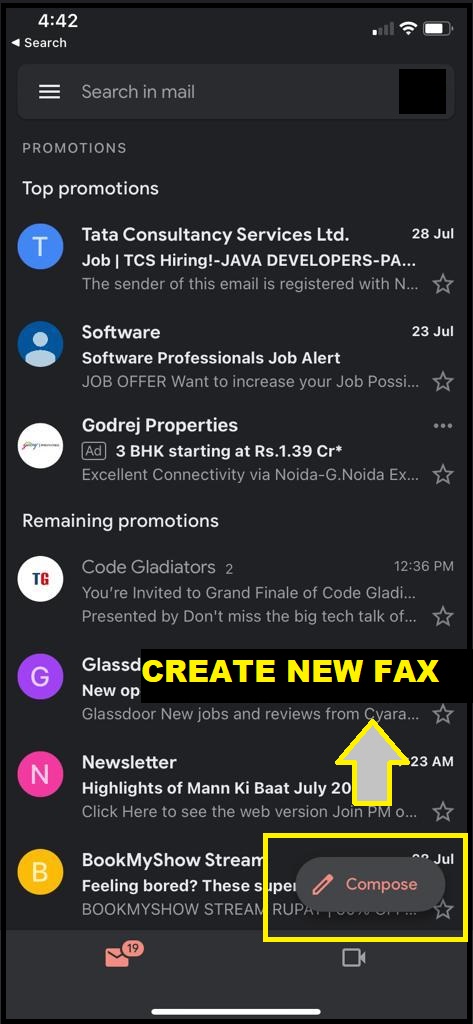Create you fax using Gmail