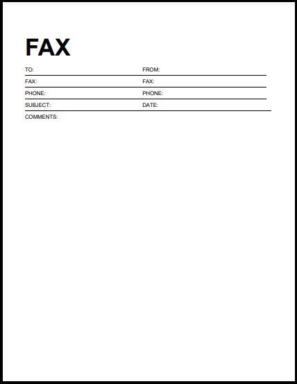 fax cover basic