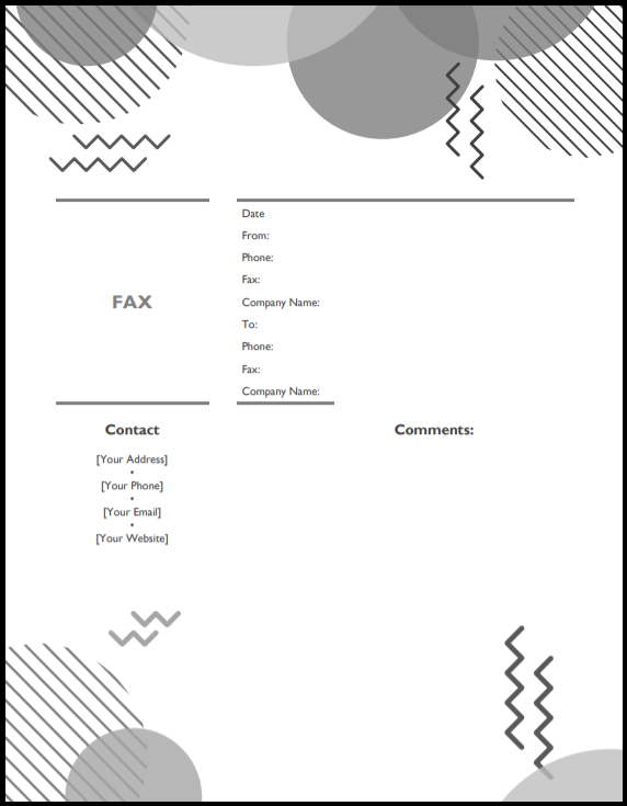 fax cover professional