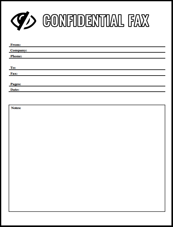generic fax cover template