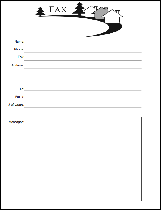 personal fax sheet